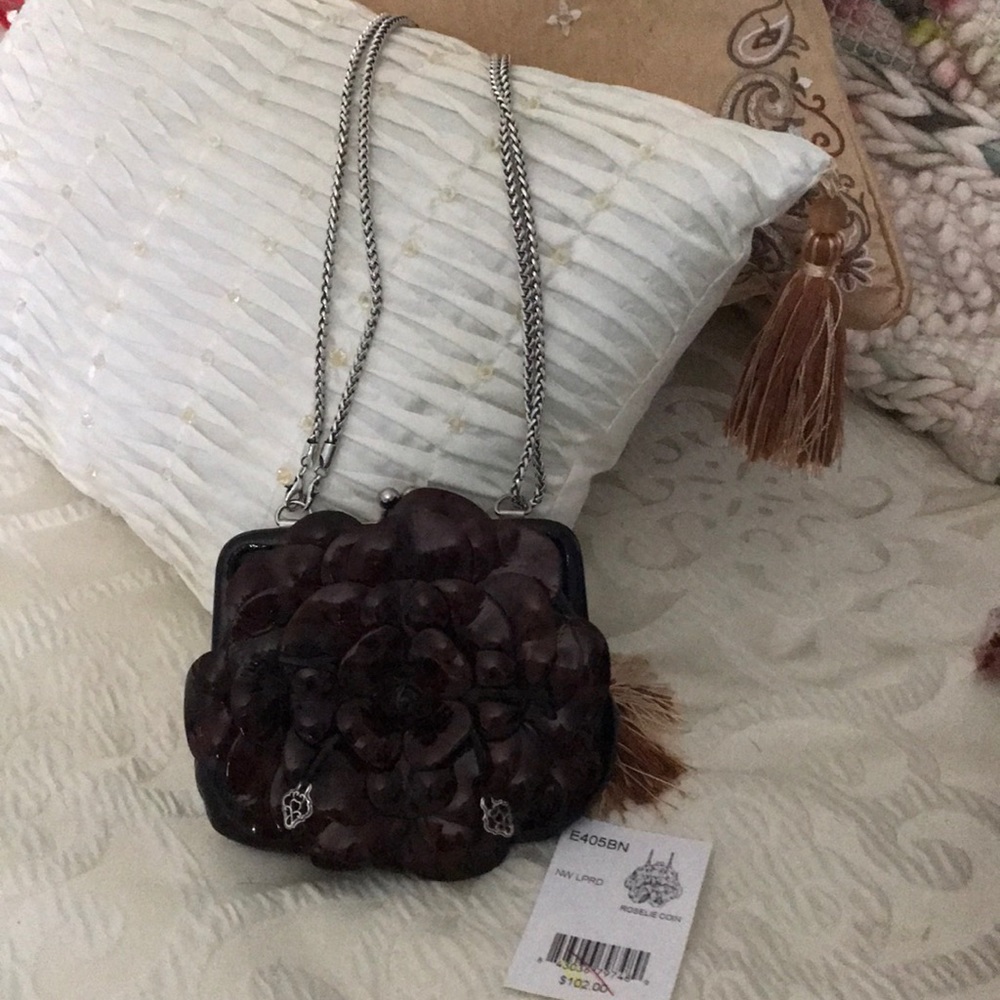 BRAND NEW! Brighton Roselie Coin Purse w/chain